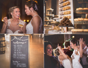 Romantic and rustic fall, indoor wedding inside the barn at Pedretti's Party Barn in Viroqua, Wisconsin